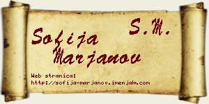 Sofija Marjanov vizit kartica